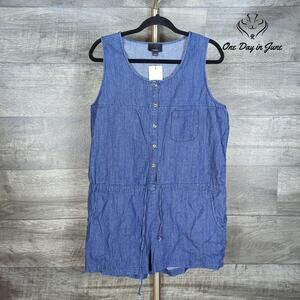 Lumiere Sleeveless Denim Romper Size L